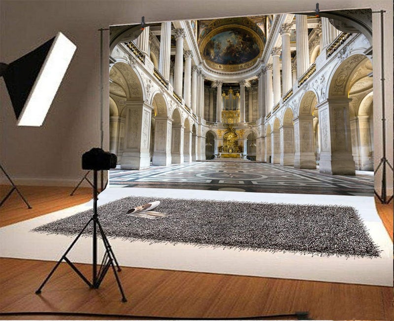 AOFOTO 10x7ft Paris Palace of Versailles Backdrop for Wedding Photography Vinyl France Museum Landmark World Heritage King's Chapel Interior Altar Tabernacle Photography Background Photo Studio Props - Image 2